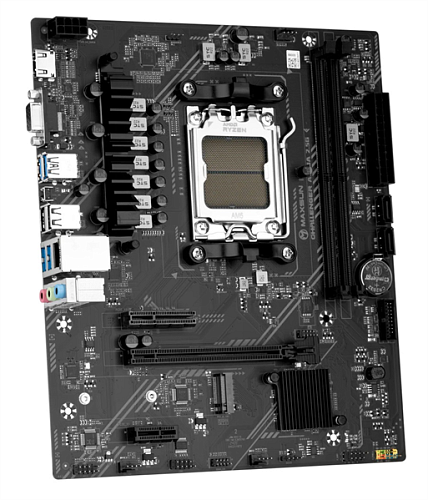 Материнская плата MAXSUN MS-Challenger A620A 2.5G, AM5, A620, 2*DDR5, 3*SATA 3.0, M.2, USB 3.2, USB 2.0, 1*PCIE 16, 1*PCIE 4, 1*PCIE 1, HDMI+VGA, mATX