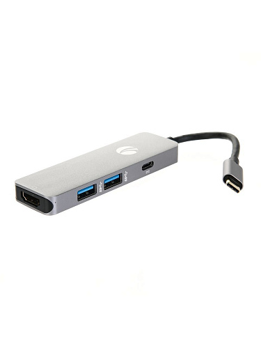 Кабель-адаптер/ Кабель-адаптер USB3.1 Type-CM-->HDMI+2*USB3.0+PDcharging docking space, Aluminum Shell, VCOM<CU429>