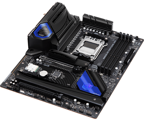 ASROCK B650E PG RIPTIDE WIFI, AM5, B650, 4*DDR5, 4*SATA, 3*M.2, 3*USB 3.2, 6*USB 2.0, Type-C, 2*PCIx16, 1*PCIx1, 1*M.2 (Key E), HDMI+DP, ATX