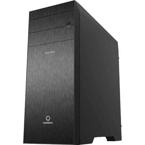 Компьютерный корпус, без блока питания ATX/ Gamemax Silent Max ATX case, black, w/o PSU, w/2xUSB3.0+2xUSB2.0, w/2x12cm top fans (GMX-WFBK), w/2x12cm