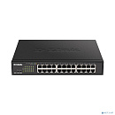 D-Link DGS-1100-24PV2/A3A Настраиваемый L2 коммутатор c 24 портами 10/100/1000Base-T (12 портов РоЕ 802.3af/at, PoE-бюджет 100 Вт)