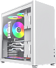 Компьютерный корпус mATX/ Gamemax Spark Full White mATX case, white, PSU, w/1xUSB3.0+1xType-C, 1xCombo Audio
