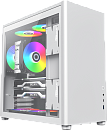 Компьютерный корпус mATX/ Gamemax Spark Full White mATX case, white, PSU, w/1xUSB3.0+1xType-C, 1xCombo Audio