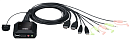 ATEN 2-Port USB 4K HDMI Cable KVM Switch