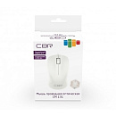 CBR CM 131 White, Мышь проводная, оптическая, USB, 1200 dpi, 3 кнопки и колесо прокрутки, ABS-пластик, длина кабеля 2 м, цвет белый