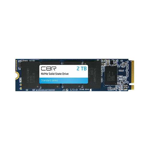 SSD CBR SSD-002TB-M.2-ST22, Внутренний SSD-накопитель, серия "Standard", 2048 GB, M.2 2280, PCIe 3.0 x4, NVMe 1.3, Phison PS5013-E13T, 3D TLC NAND, R/W sp