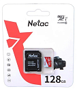 Носитель информации Netac P500 ECO 128GB MicroSDXC U1/C10 up to 80MB/s, retail pack with SD Adapter