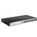 Коммутатор D-Link SMB D-Link DMS-3130-30TS/A1A Управляемый L3 стекируемый с 24 портами 10/100/1000Base-T, 2 портами 10GBase-T и 4 портами 10GBase-X SFP+