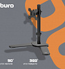 Кронштейн для мониторов ЖК Buro M071 черный 15"-32" макс.8кг крепление к столешнице поворот и наклон