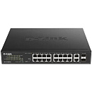 Коммутатор D-LINK Коммутатор/ DES-1018MPV2/E Unmanaged Switch 16x100Base-TX PoE, 2xCombo 1000Base-T/SFP, PoE Budget 247W, Long-range PoE up to 250m, metal case
