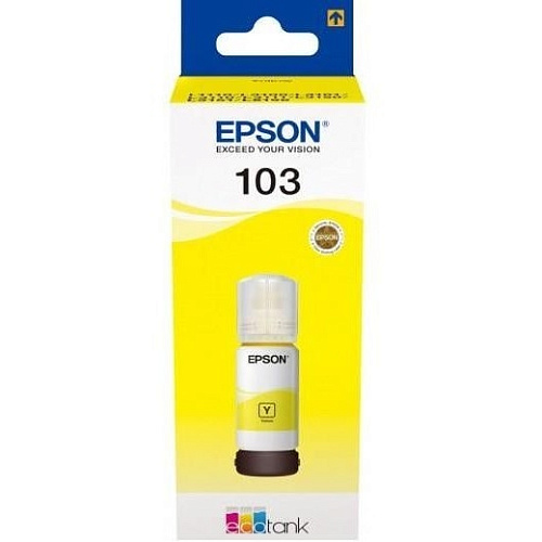 EPSON C13T00S44A Контейнер 103 с желтыми чернилами для L1110/L3100/3101/3110/3150/3151, 65 мл.