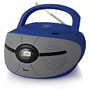 Аудиомагнитола BBK BX195U голубой/серый 2Вт/CD/CDRW/MP3/FM(dig)/USB