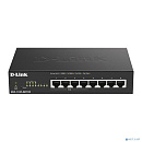 D-Link DGS-1100-08PLV2/A1A Настраиваемый L2 коммутатор с 8 портами 10/100/1000Base-T (4 порта PoE 802.3af/at, PoE-бюджет 80 Вт)