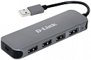 Разветвитель USB 2.0 D-Link DUB-H4 4порт. черный (DUB-H4/E1A)