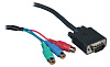 Переходный кабель Kramer Electronics C-GM/3RVF-1 VGA (Вилка) - 3 RCA (Розетки), 0.25 м