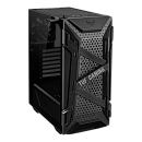 ASUS TUF GAMING GT301 mid-tower compact case with tempered glass side panel, honeycomb front panel, 120mm AURA Addressable RGB fan, headphone hanger a