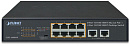 Коммутатор Planet 8-Port 10/100/1000T 802.3at PoE + 2-Port 10/100/1000T Desktop Switch (120W PoE Budget, Standard/VLAN/Extend mode, 10-inch and