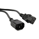 Сетевой кабель Hyperline PWC-IEC13-IEC14-0.5-BK  питания монитор- компьютер IEC 320 C13 - IEC 320 C14 (3x0.75), 10A прямая вилка, 0.5м, цвет черный (П