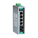 Компактный коммутатор 4 x 10/100BaseTX, 1 x 100BaseFX (многомодовое оптоволокно) в металлическом корпусе, разъем ST, с расширенным диапазоном температ