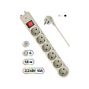 Defender Фильтр DFS-601,1.8м, 6 евророзеток [99406]