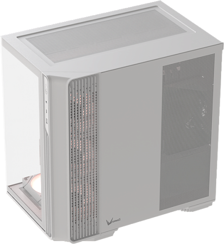 корпус Formula V Line Crystal Z7 PA White, ATX, TYPE-C*1, USB3.0*1, Front+Side Glass, SIDE 3x PERFORMANCE ARGB, REAR 2x PERFORMANCE ARGB
