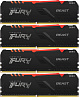 Память оперативная/ Kingston 128GB 2666MT/c DDR4 CL16 DIMM (Kit of 4) FURY Beast RGB