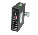 Промышленный PoE коммутатор Gigabit Ethernet OSNOVO SW-80802/I(Port 90W,300W) Промышленный HiPoE коммутатор Gigabit Ethernet на 8GE PoE + 2 GE SFP пор