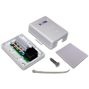 Настенная розетка, 1 порт RJ-45 категории 6, UTP, белая