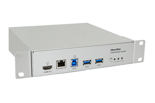 Аудиоплатформа ClearOne [CONVERGE Huddle-Б/У] 5x5, AMP (2х10Вт/8Ом) DSP на 3 мик/лин вх с AEC (48В); 1 лин вх; 2 лин вых, вход/выход (USB-B) для аудио