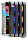 Корпус MINITOWER mATX W/PSU 2xUSB+USB3.0 аудио черный 4x120mm Fan с RGB подсветкой боковая панель - закаленное стекло Mistery R3 EX294383RUS EXEGATE