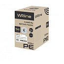 WRline Кабель витая пара экранированная F/UTP, категория 5e, 4 пары (24 AWG), одножильный, внешний, PE, черный, 305 м
