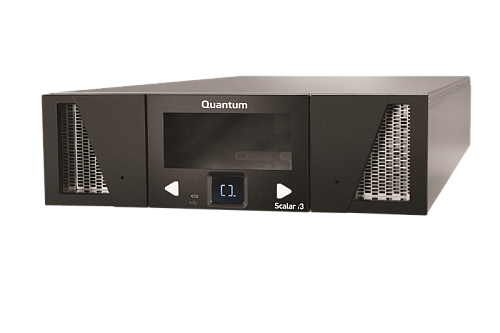 ленточная библиотека quantum scalar i3 library, 3u control module, 25 licensed slots, no tape drives, equipment rack must support product depth of 36.