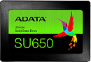 Твердотельный накопитель/ ADATA SSD Ultimate SU650, 960GB, 2.5" 7mm, SATA3, 3D TLC, R/W 520/450MB/s, IOPs 40 000/75 000, TBW 560, DWPD 0.5 (3 года)