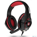 CROWN CMGH-101T Black&red (Подключение jack 3.5мм 4pin+ адаптер 2*jack spk+mic,Частотныи? диапазон: 20Гц-20,000 Гц ,Кабель 2.1м,Размер D 250мм, регули