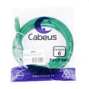 Cabeus PC-UTP-RJ45-Cat.6-3m-GN-LSZH Патч-корд U/UTP, категория 6, 2xRJ45/8p8c, неэкранированный, зеленый, LSZH, 3м