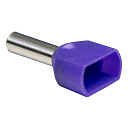 Iek UTE10-D3-2-100 Наконечник-гильза НГИ2 2,5-10 с изолированным фланцем (фиолетовый) (100 шт)