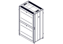 Монтажный шкаф Systeme Electric Монтажный шкаф, серия Uniprom, 42U-750/1200, боковые панели 4шт, черный