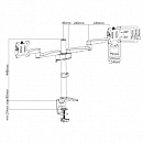 Кронштейн для мониторов Ultramounts UM707 серебристый 13"-32" макс.8кг крепление к столешнице поворот и наклон