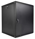 шкаф ЦМО Шкаф телекоммуникационный настенный разборный ЭКОНОМ 15U (600 350) дверь металл, цвет черный