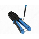 Hyperline HT-2008A Инструмент обжимной для RJ-45, RJ-12, RJ-11 (8P8C, 6P6C, 6P4C, 4P4C), профессиональный
