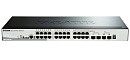 Коммутатор D-Link DGS-1510-28P/A1A, PROJ L2+ Smart Switch with 24 10/100/1000Base-T ports and 2 1000Base-X SFP ports and 2 10GBase-X SFP+ ports (24 Po