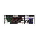 Defender Проводная игровая клавиатура Dark Knight GK-077 RU,черн-бел,104кн,радужная [45077]