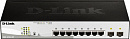 Коммутатор D-Link DGS-1210-10P/F3A (L2) 8x1Гбит/с 2SFP 8PoE 65W настраиваемый