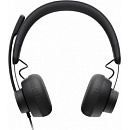 Наушники с микрофоном Logitech Zone Wired Teams черный матовый 1.9м накладные USB оголовье (981-000870)