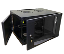 Шкаф Шкаф настенный Next, 6U 550x600, стеклянная дверь, черный (существенное повреждение коробки)