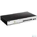 D-Link DGS-1210-10MP/F1A PROJ Настраиваемый L2 коммутатор с 8 портами 10/100/1000Base-T и 2 портами 1000Base-X SFP (8 портов PoE 802.3af/at, PoE-бюдже