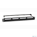Cabeus PL2-24-Cat.6-Dual IDC Патч-панель 19" (1U), 24 порта RJ-45, категория 6, Dual IDC, с задним кабельным организатором, new