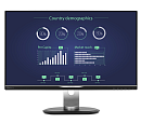 25" Philips 258B6QUEB 2560x1440 AH-IPS W-LED 16:9 14(5)ms VGA DVI-D HDMI DP USB 3.0 20M:1 178/178 350cd HAS Pivot Swivel Tilt Speakers Silver/Black