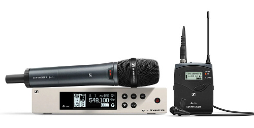 Радиосистема [507577/509745] Sennheiser [EW 100 G4-ME2/835-S-A1], 470-516 МГц, 20 каналов, рэковый приёмник, поясной передатчик, петличный микрофон (к