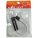 ORIENT AU-05PLB, Адаптер USB to Audio (звуковая карта), jack 3.5 mm (4-pole) для подключения телефонной гарнитуры к порту USB Type-C, кнопки: громкост
